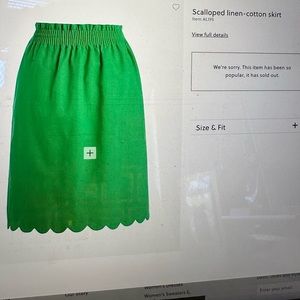 Beautiful Kelly green size 18 Jcrew skirt with pockets!